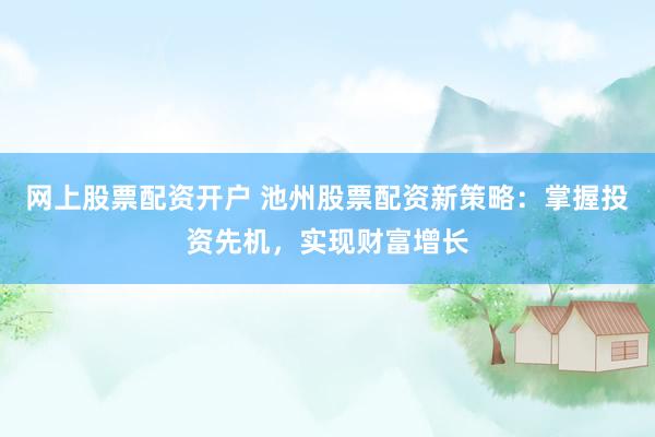 网上股票配资开户 池州股票配资新策略：掌握投资先机，实现财富增长