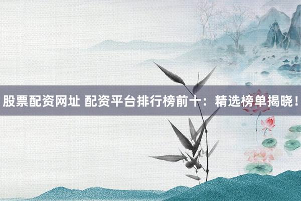 股票配资网址 配资平台排行榜前十：精选榜单揭晓！