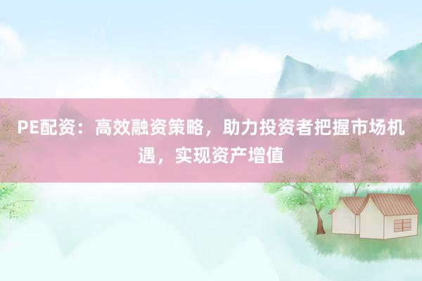 PE配资：高效融资策略，助力投资者把握市场机遇，实现资产增值