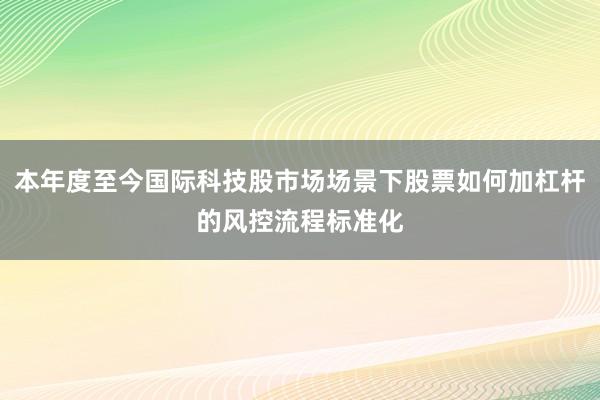本年度至今国际科技股市场场景下股票如何加杠杆的风控流程标准化