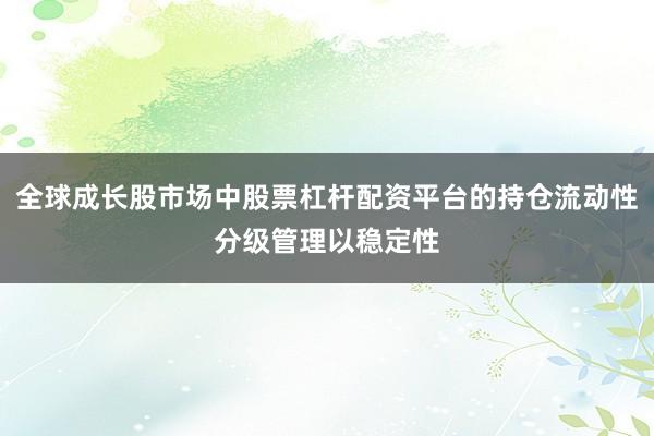 全球成长股市场中股票杠杆配资平台的持仓流动性分级管理以稳定性