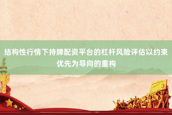 结构性行情下持牌配资平台的杠杆风险评估以约束优先为导向的重构