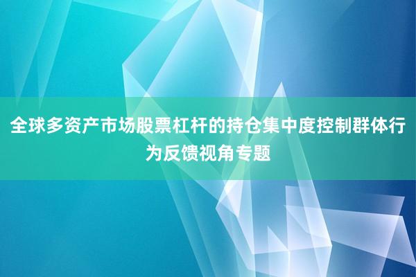 全球多资产市场股票杠杆的持仓集中度控制群体行为反馈视角专题